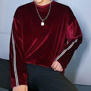 Taped Velvet Sweatshirt