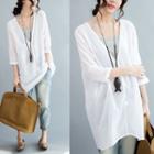 Elbow-sleeve Blouse With Camisole