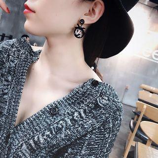 Faux Amber Drop Earrings