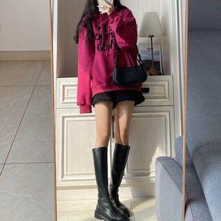 Lettering Hoodie / Wide-leg Shorts