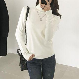 Turtle-neck Palin Knit Top