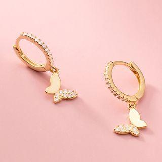 Butterfly Rhinestone Dangle Earring
