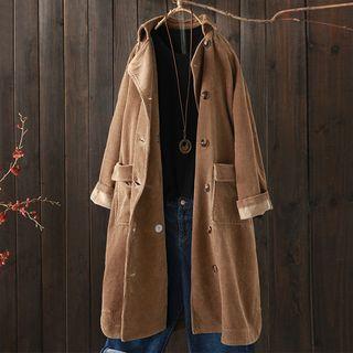 Double-breasted Corduroy Coat