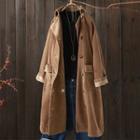 Double-breasted Corduroy Coat