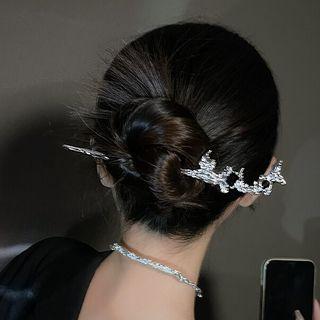 Rhinestone Hair Stick Silver - One Size
