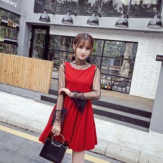 Open Back Velvet Sleeveless Dress