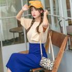 Plus Size 3/4-sleeve Pocket-front T-shirt