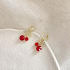 Cherry Rhinestone Alloy Dangle Earring 1 Pair - 01 - Red - One Size