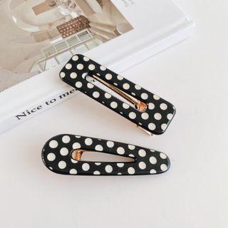 Polka Dot Acetate Hair Clip