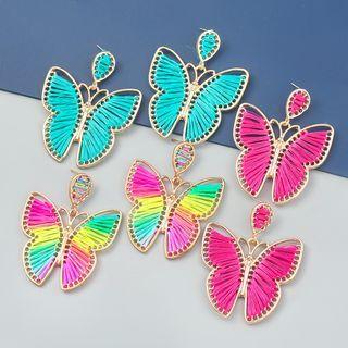 Butterfly String Alloy Dangle Earring
