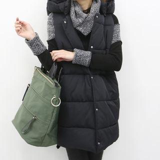 Detachable-hood Puffer Vest