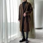 Lapel Oversize Woolen Long Coat
