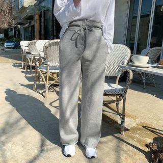 High-waist Straight Sweatpants