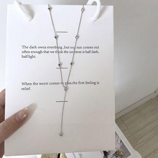 Rhinestone Y Choker 1 Pc - Choker - Silver - One Size