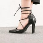 Pointy-toe Strappy High-heel Pumps