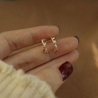S925 Sterling Silver Bow Stud Earring