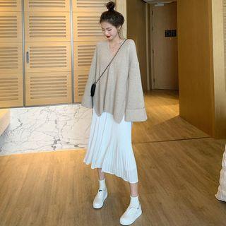 Midi Tank Dress / Bell-sleeve Sweater