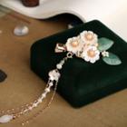 Flower Faux Gemstone Hair Stick / Hair Clip / Set