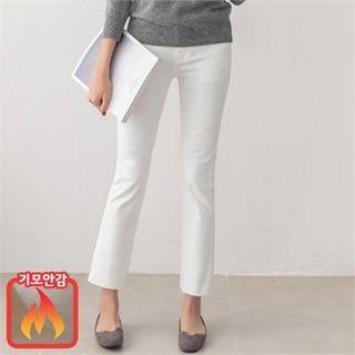 Band-waist Semi Boot-cut Pants With 2 Lengths