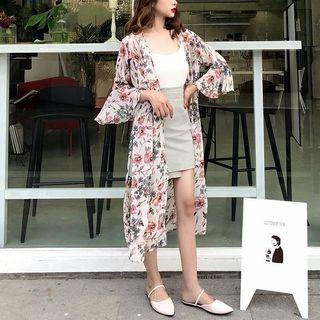 Floral Loose-fit Chiffon Jacket