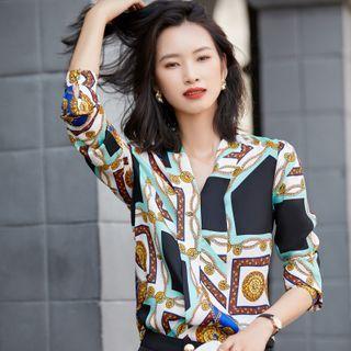 Printed Blouse / Dress Pants / Set