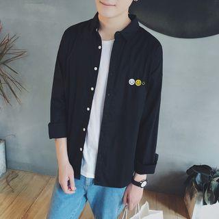 Smiley Face Embroidered Shirt