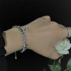 Butterfly & Star Alloy Bracelet 1 Pc - Silver - One Size