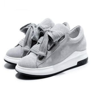 Genuine Leather Platform Sneakers