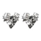Lettering Sterling Silver Earring Earrings - Silver - One Size