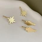 Star Vase Asymmetrical Alloy Earring 1 Pair - E180 - Gold - One Size