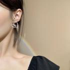Heart Alloy Earring 1 Pair - Silver Earring - One Size