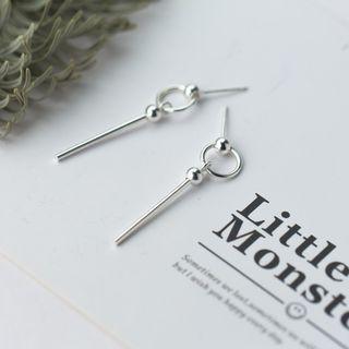 S925 Sterling Silver Bar Drop Earrings