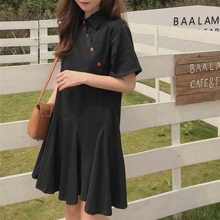 Short-sleeve Mini A-line Polo Dress