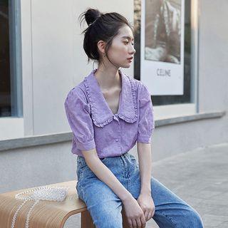 Peter Pan Puff Sleeve Blouse