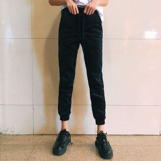High Waist Cuffed Jogger Pants