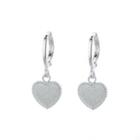 Matte Alloy Dangle Earring 1 Pair - Silver - One Size