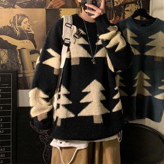 Pine Embroidery Sweater
