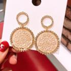 Round Lace Drop Earring 1 Pair - Gold - One Size