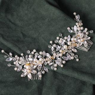 Wedding Branches Faux Pearl Hair Comb White - One Size
