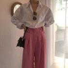 Short-sleeve T-shirt / Shirt / Blazer / Wide-leg Dress Pants