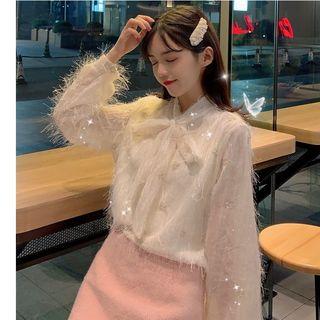 Tie Neck Blouse / Tiered Dress