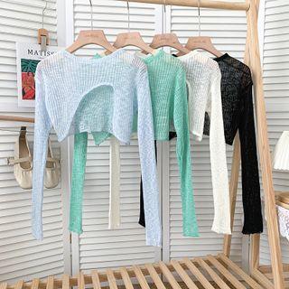 Asymmetrical Light Knit Cape Top