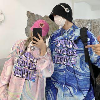 Tie Dye Lettering Shirt