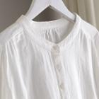 Crewneck Plain Oversize Shirt White - One Size