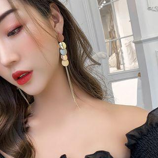 Disc & Tassel Drop Earrings Disc & Tassel - One Size