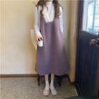 Colorblock Sleeveless Dress Purple - One Size