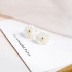 Flower Stud Earring 1 Pair - Stud Earrings - Daisy - White - One Size