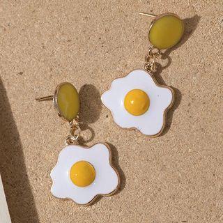 S925 Sterling Silver Egg Drop Earrings Er1902-2 - One Size