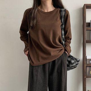 Set Of 2: Napped Loose-fit T-shirt