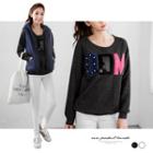 Fleece Lined Graphic Pullover